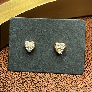 Crystal Heart Stud Earrings